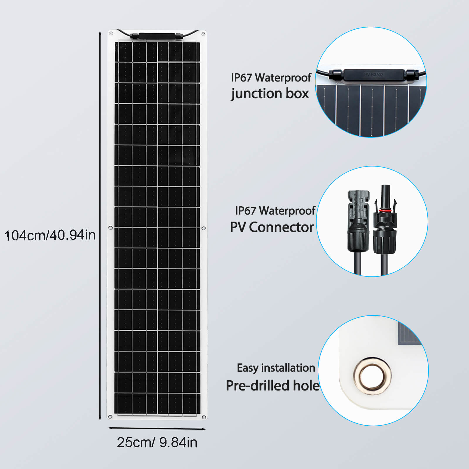 Xinpuguang  50W 12V Fleixble Solar Panel