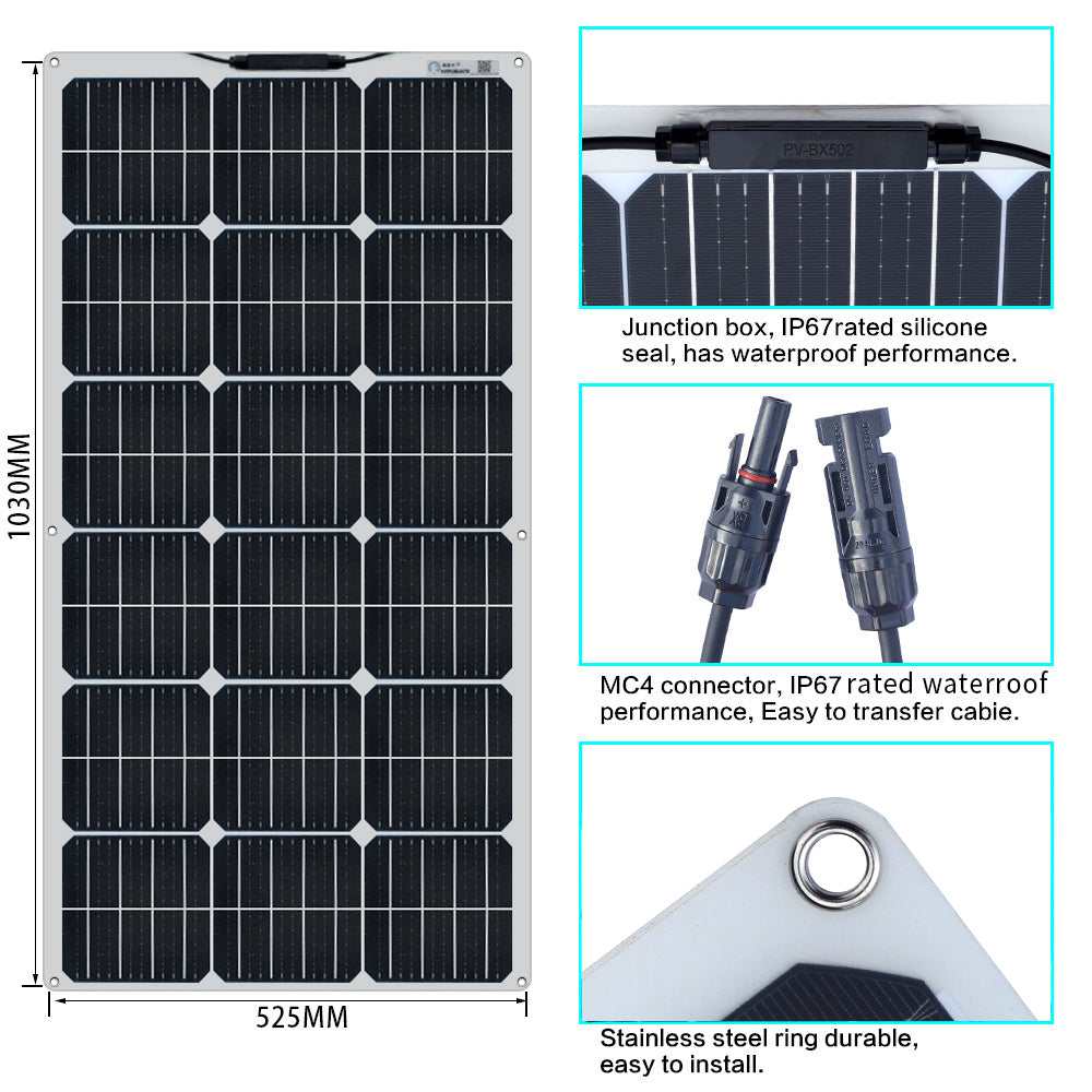 Xinpuguang 500W 12V Flexible Solar Panel kit