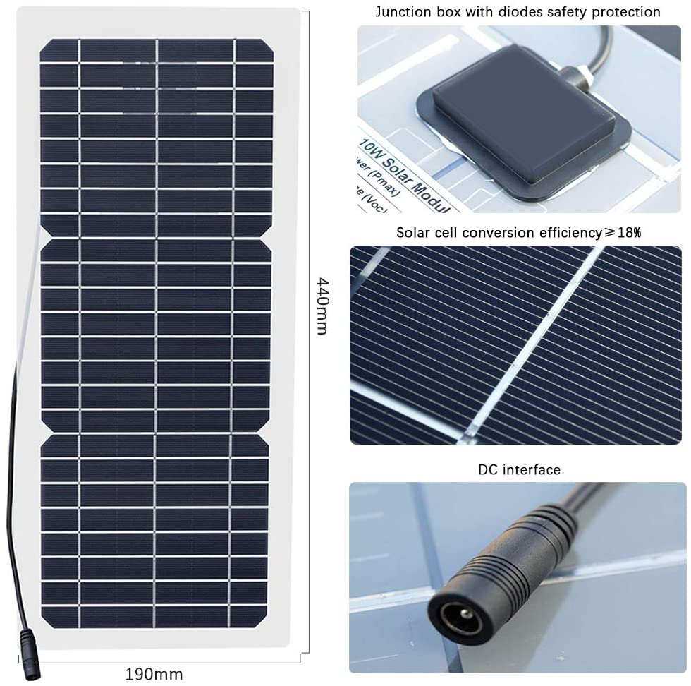 10W 12V Flexible Solar Panel kit